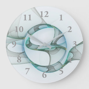 Modernes Abstraktes Fraktal Große Wanduhr