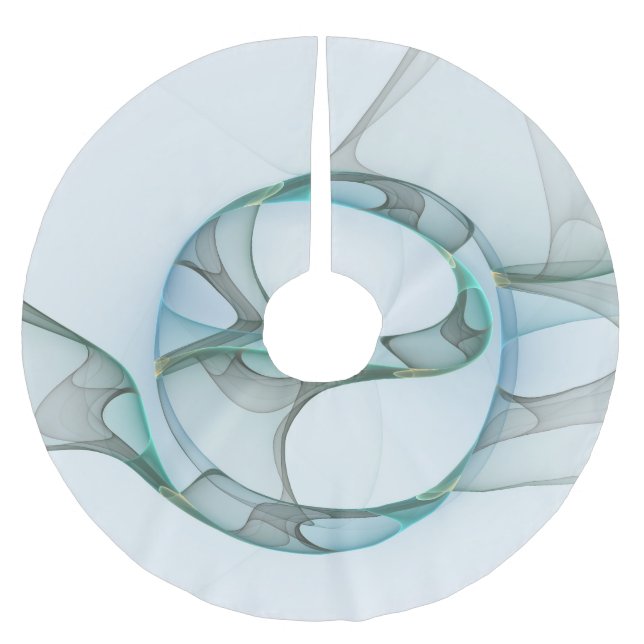 Modernes Abstraktes Fraktal Polyester Weihnachtsbaumdecke (Vorderseite)