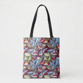 Modernes abstraktes geometrisches Digitalmuster 44 Tasche