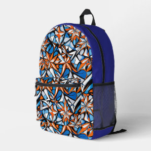 Modernes abstraktes geometrisches Digitalmuster 50 Bedruckter Rucksack
