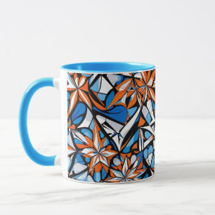 Modernes abstraktes geometrisches Digitalmuster 50 Tasse