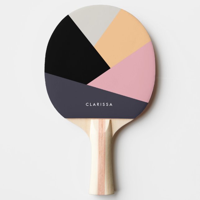 Modernes abstraktes geometrisches Farbmuster Tischtennis Schläger (Vorderseite)