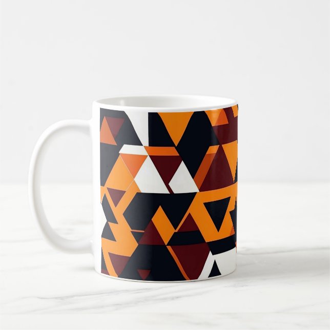 Modernes, abstraktes geometrisches Muster 1 - Kaff Kaffeetasse (Links)