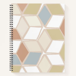 Modernes abstraktes geometrisches Muster in blau-g Notizbuch