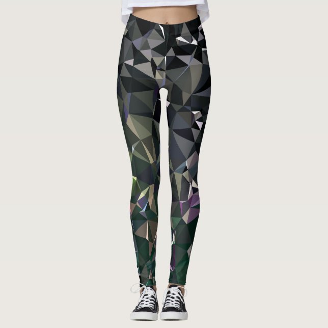 Modernes abstraktes geometrisches Muster - Leggings (Vorderseite)