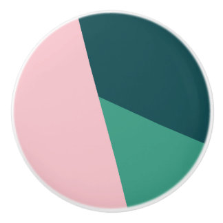 Modernes abstraktes geometrisches Pastellrosa und  Keramikknauf