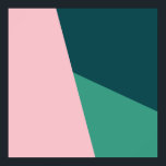 Modernes abstraktes geometrisches Pastellrosa und  Poster<br><div class="desc">Farbvolle geometrische Kombination.</div>