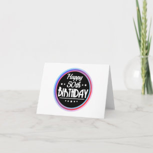 Modernes Abstraktes Glück 50. Geburtstag Dankeskarte