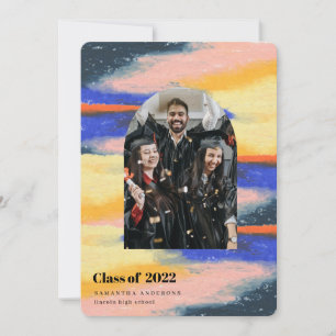 Modernes Abstraktes Graduate Foto Einladung