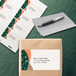 Modernes Abstraktes Green Terra Cotta Yoga Studio