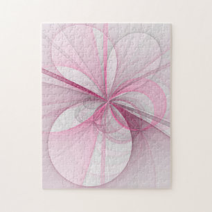 Modernes Abstraktes, hellrosa graues Fraktal Desig