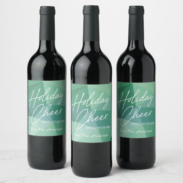 Modernes Abstraktes Holiday Cheer Weinlabel Weinetikett (Flaschen)