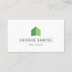 Modernes abstraktes Home-Logo Realtor QR-Code Weiß Visitenkarte