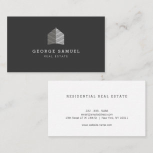 Modernes abstraktes Home-Logo Realtor Schwarz & We Visitenkarte