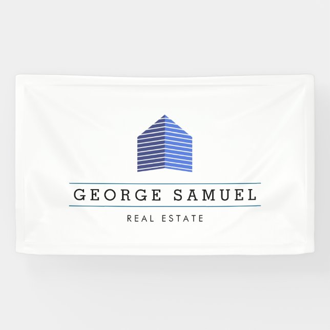 Modernes abstraktes individuelles Logo für Immobil Banner (Horizontal)