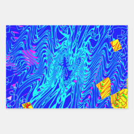 Modernes Abstraktes Kunstgemälde Geschenkpapier Set