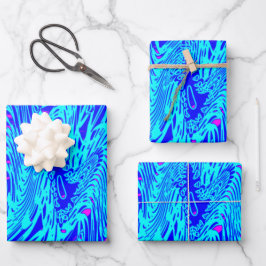 Modernes Abstraktes Kunstgemälde Geschenkpapier Set