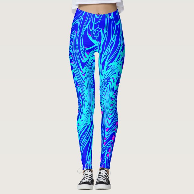 Modernes Abstraktes Kunstgemälde Leggings (Vorderseite)