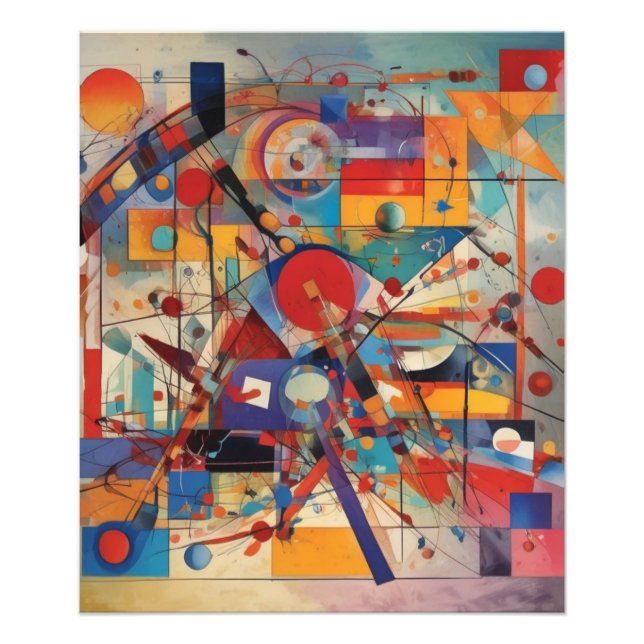 Modernes Abstraktes Kunstwerk Fotodruck (Vorne)