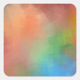 Modernes Abstraktes Kunstwerk Leere Vorlage Elegan Quadratischer Aufkleber
