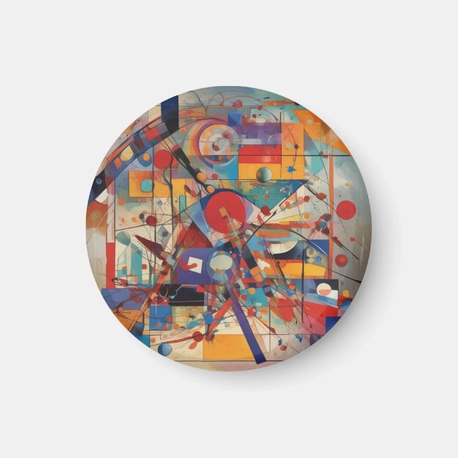 Modernes Abstraktes Kunstwerk Magnet (Vorne)