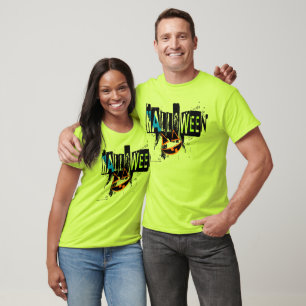Modernes abstraktes Kürbislächeln Grafik T-Shirt