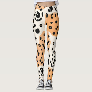 Modernes Abstraktes Leopard-Druckmuster Leggings