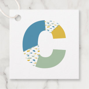 Modernes Abstraktes Letter-C-Monogramm Personalisi Geschenkanhänger