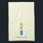 Modernes Abstraktes Letter-I-Monogramm Geschirrtuch<br><div class="desc">Teetücher mit einem abstrakten,  modernen Monogramm.</div>