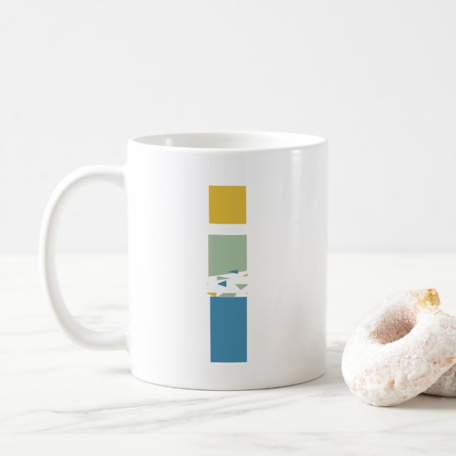 Modernes Abstraktes Letter-I-Monogramm Kaffeetasse (Mit Donut)