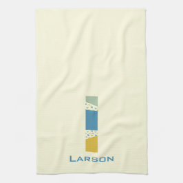 Modernes Abstraktes Letter L Monogram Geschirrtuch