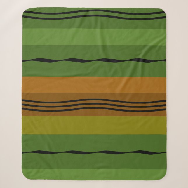 modernes abstraktes Linienmuster Sherpadecke (Vorderseite)