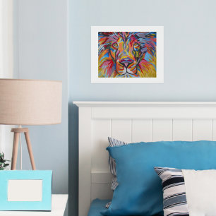 Modernes Abstraktes Lion Foliendrucke