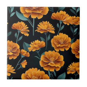 Modernes Abstraktes Marigold Fliese