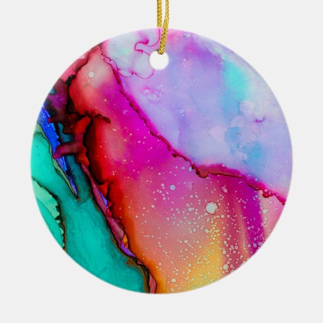 Modernes Abstraktes Marmordesign Keramik Ornament (Vorne)