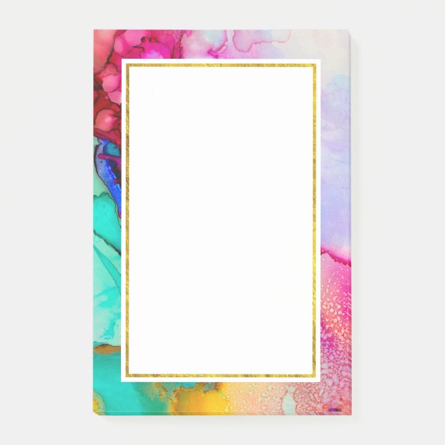 Modernes Abstraktes Marmordesign Post-it Klebezettel (Vorderseite)
