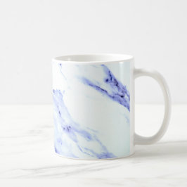 Modernes abstraktes Marmormuster in Blau Kaffeetasse