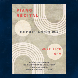 Modernes Abstraktes Minimal Music Concert Poster