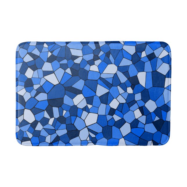 Modernes Abstraktes Mosaik-Muster Badematte (Vorderseite)