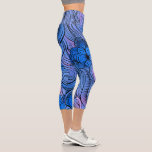 Modernes Abstraktes Muster Capri Leggings<br><div class="desc">Dieses moderne Design zeichnet sich durch ein abstraktes,  blaues und lila Muster aus: Leggings #wear #apparel #gifts #Fitness #sports #fitnessapparel #fitnessmode #fashion #modischen #style #stylish #trendy #trendy</div>