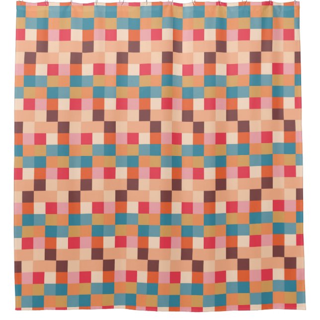 Modernes Abstraktes Muster Duschvorhang (Vorderseite)