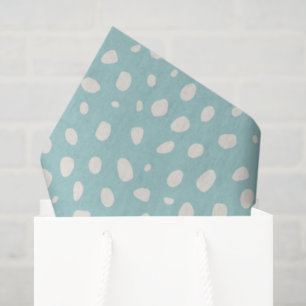 Modernes Abstraktes Muster in Aqua Aquamarin Seidenpapier