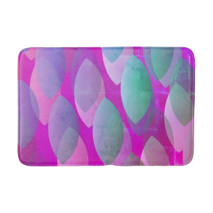 Modernes Abstraktes Muster   Magenta Lila Pink Aqu Badematte