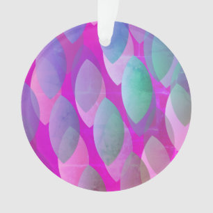 Modernes abstraktes Muster   Magenta Lila Pink Tür Ornament