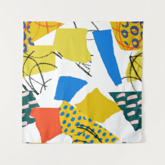 Modernes Abstraktes Muster mit Formen. Wandteppich