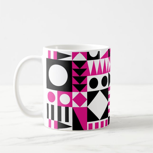 Modernes abstraktes Muster Mitte des Jahrhunderts. Kaffeetasse (Links)
