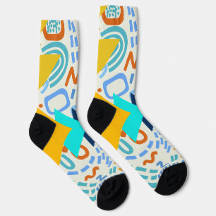 Modernes abstraktes Muster Mitte des Jahrhunderts Socken