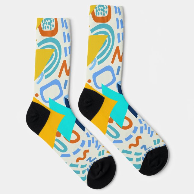 Modernes abstraktes Muster Mitte des Jahrhunderts  Socken (Rechts)