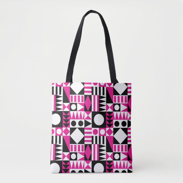 Modernes abstraktes Muster Mitte des Jahrhunderts. Tasche (Vorderseite)