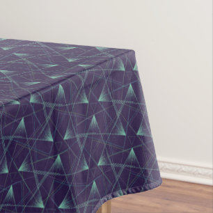 Modernes Abstraktes Muster Navy Blue Aquamarin Geo Tischdecke
